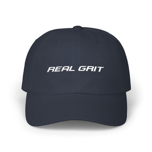 Real Grit Classic Dad Cap – Minimalist Logo Hat | Premium Adjustable Cap | Built. Not Born.