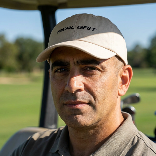 Real Grit Classic Dad Cap – Minimalist Logo Hat | Premium Adjustable Cap | Built. Not Born.