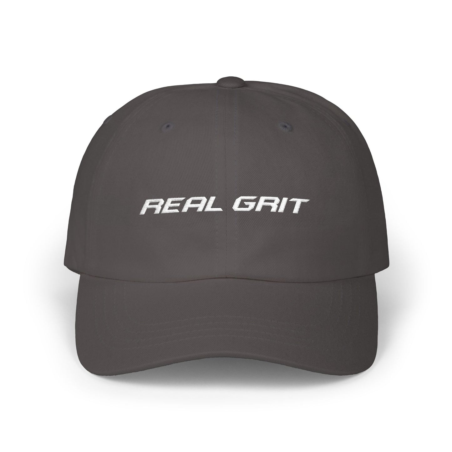 Real Grit Classic Dad Cap – Minimalist Logo Hat | Premium Adjustable Cap | Built. Not Born.
