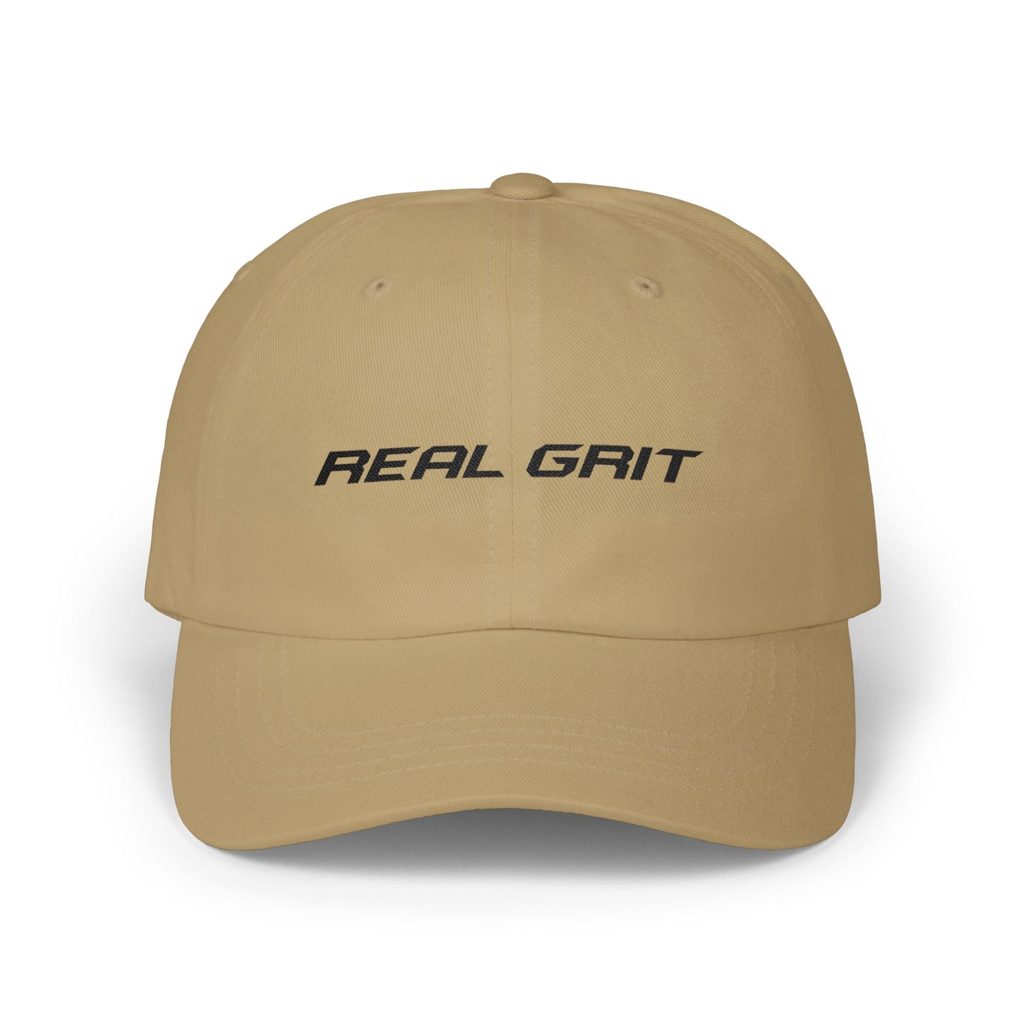 Real Grit Classic Dad Cap – Minimalist Logo Hat | Premium Adjustable Cap | Built. Not Born.