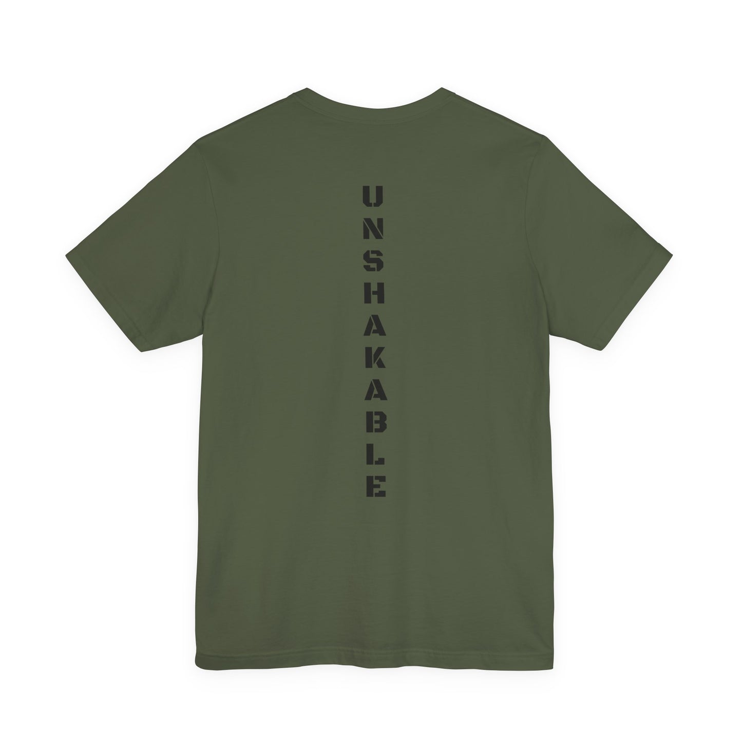 Real Grit Company “UNSHAKABLE” Spine Tee – Built Not Born | Unisex Premium Shirt